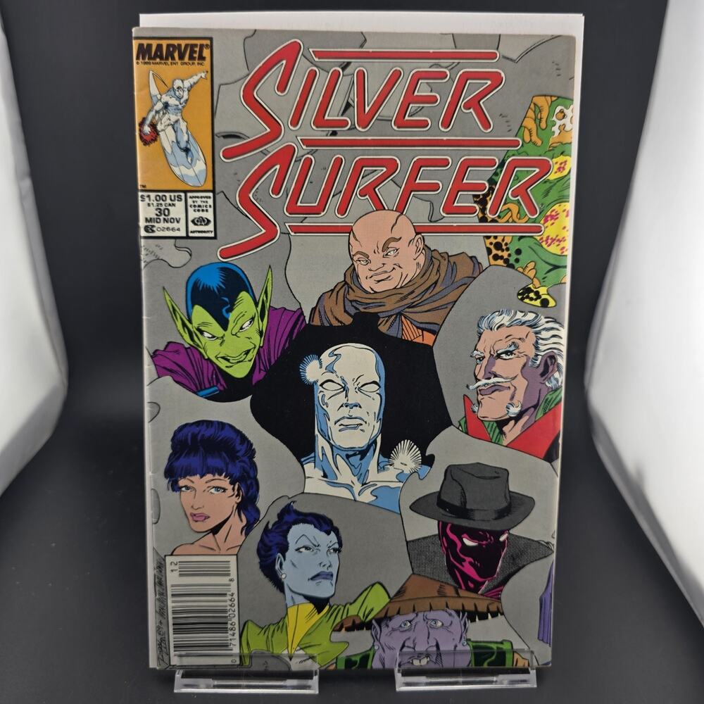 SILVER SURFER #30 (1989) VF/NM 9.0+ NEWSSTAND Variant Ron Lim Cover Marvel